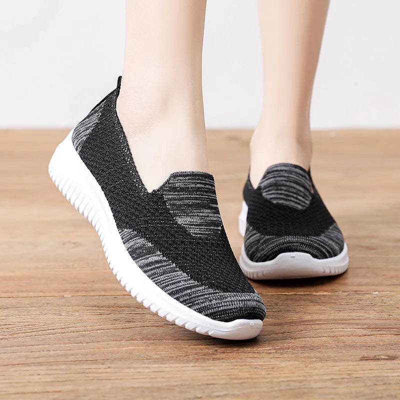 2024 new flying woven women's shoes