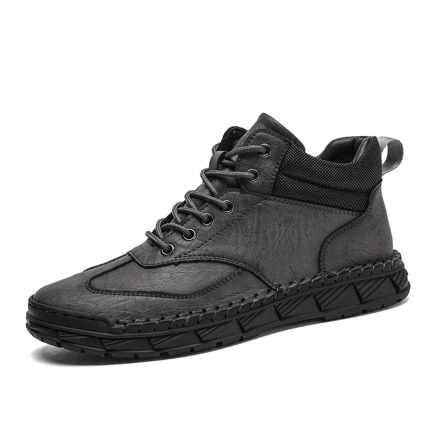 ⏰Limited Time Sale 70% OFF - Men's Handmade Leather Boots - Wide Toe Arch Support Aankle Support