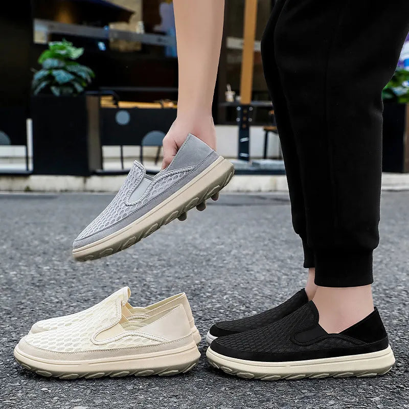 Shoes Men'S Casual Shoes Summer New Style Feiwei Breathable Non-Stinky Casual Shoes Soft Sole Lightweight