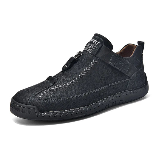 ⏰Limited Time Sale 70% OFF - Men's Premium Leather Slip-On Boots – Ideal Gift for Dad, Husband or Friend | Wide Toe, Arch Support, Waterproof, Pressure Relief, Non-Slip