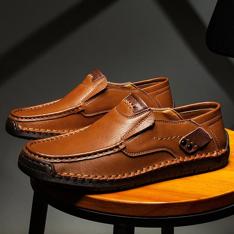⏰Last Day 70% OFF🔥Men's Handmade Genuine Leather Slip-On Loafers