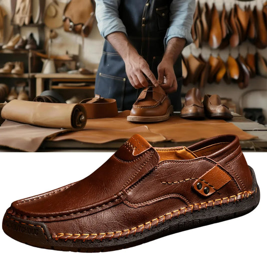 ⏰Last Day 70% OFF🔥Men's Handmade Genuine Leather Slip-On Loafers