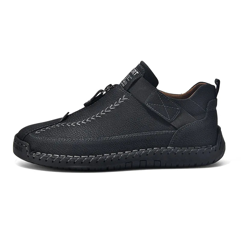 ⏰Limited Time Sale 70% OFF - Men's Premium Leather Slip-On Boots – Ideal Gift for Dad, Husband or Friend | Wide Toe, Arch Support, Waterproof, Pressure Relief, Non-Slip