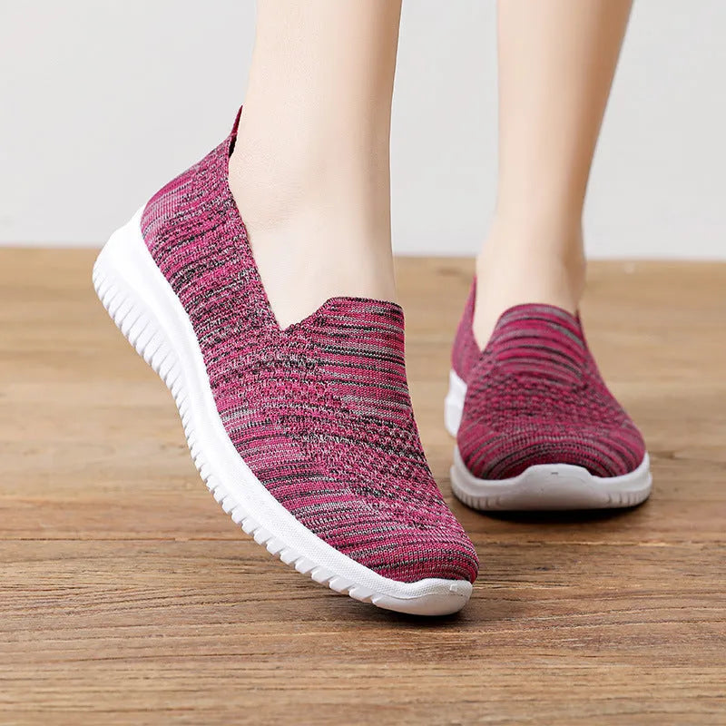 2024 new flying woven women's shoes