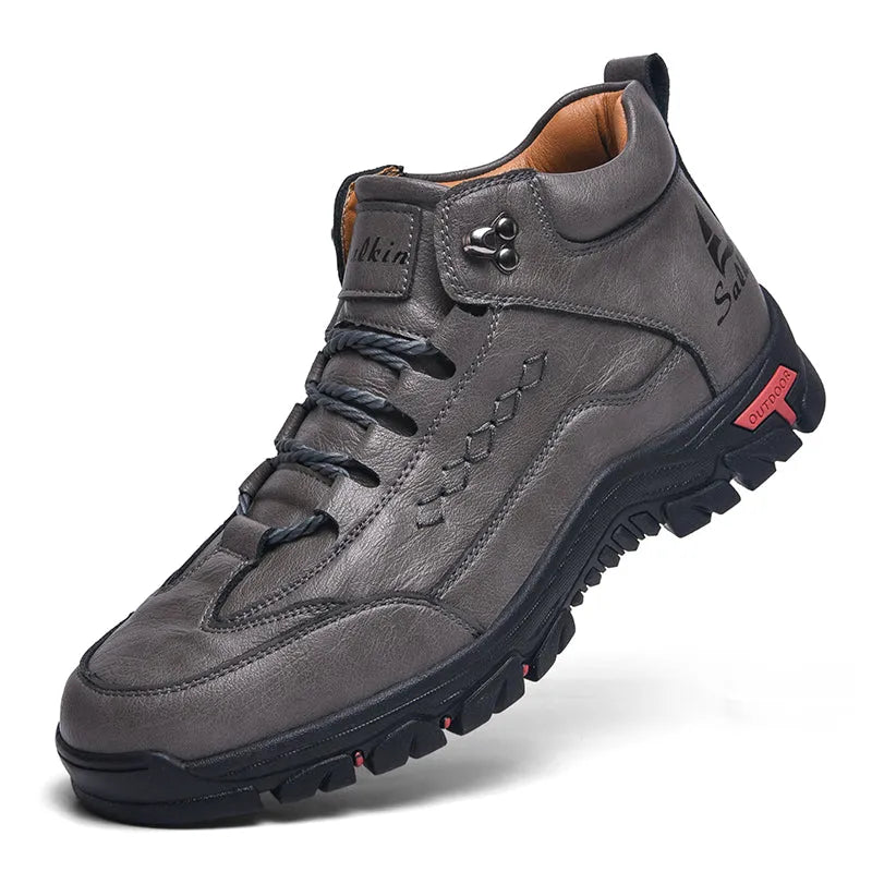 ⏰Limited Time 70% OFF – Men's Orthopedic Handmade Leather Driving Boots–Pressure Relief, Waterproof, Slip-Resistant, Wide Toe, Arch&Ankle Support for Everyday & Travel