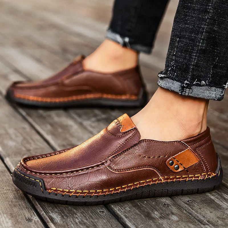 ⏰Last Day 70% OFF🔥Men's Handmade Genuine Leather Slip-On Loafers