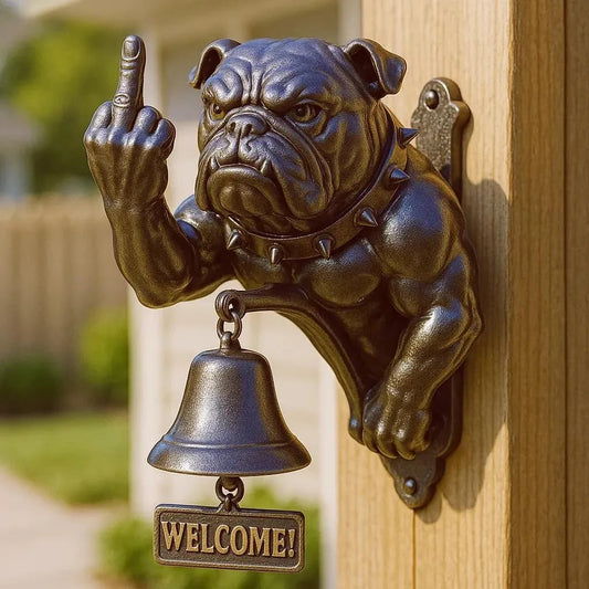 Dog Welcome Door Bell,3D Western Highlands White Terrier Themed Doorbell,Cast Iron Resin Vintage Westie Decorative Hanging Bell for Entryways,Yard,Garden,Outdoor (Westie)