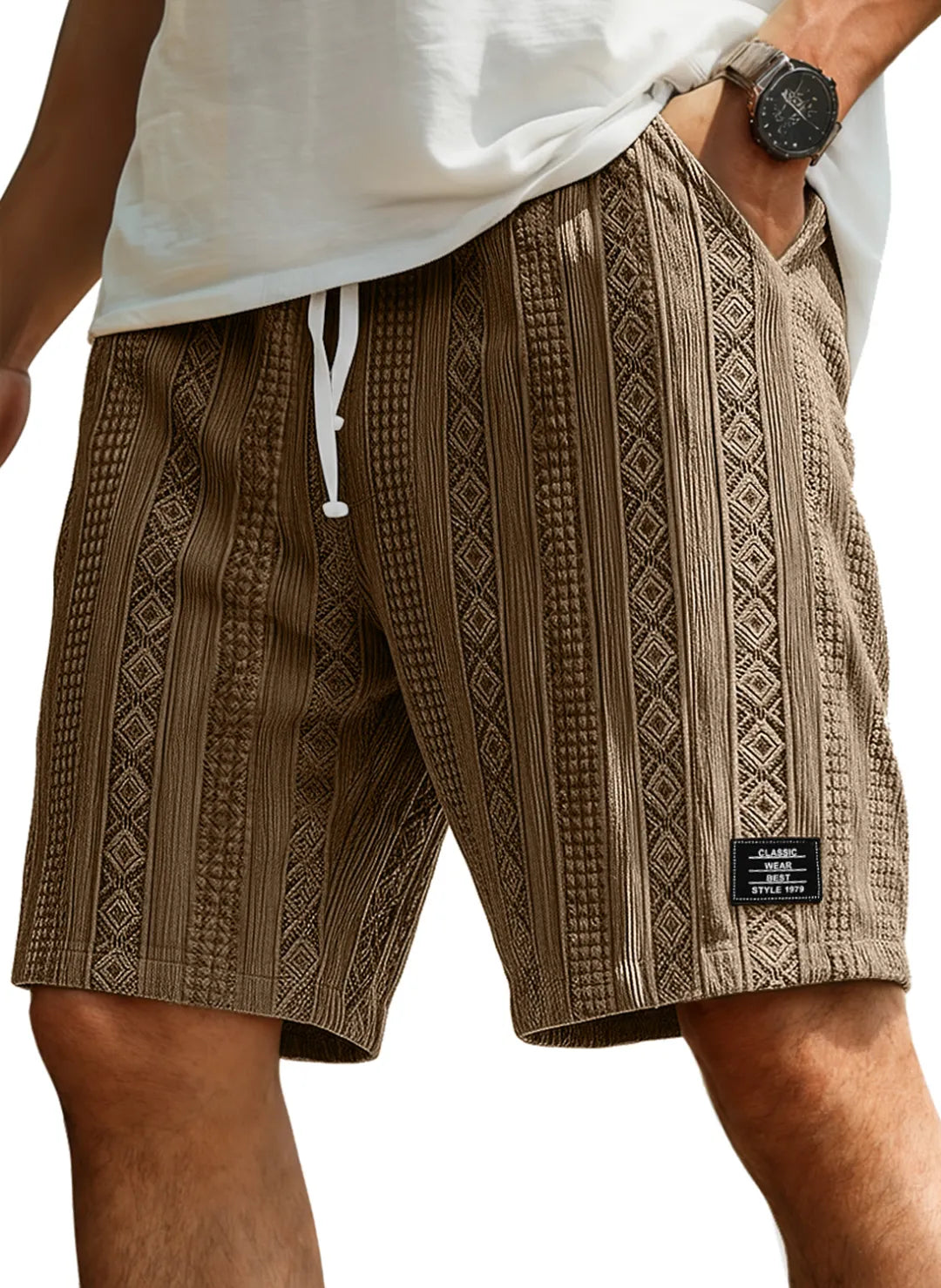 Ultra-Soft Embroidered Texture Shorts: The Comfiest Pair You'll Wear Every Day