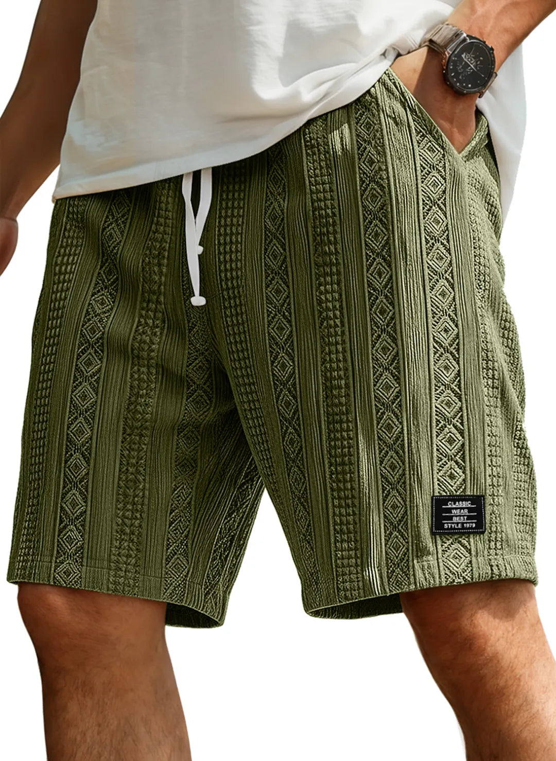 Ultra-Soft Embroidered Texture Shorts: The Comfiest Pair You'll Wear Every Day