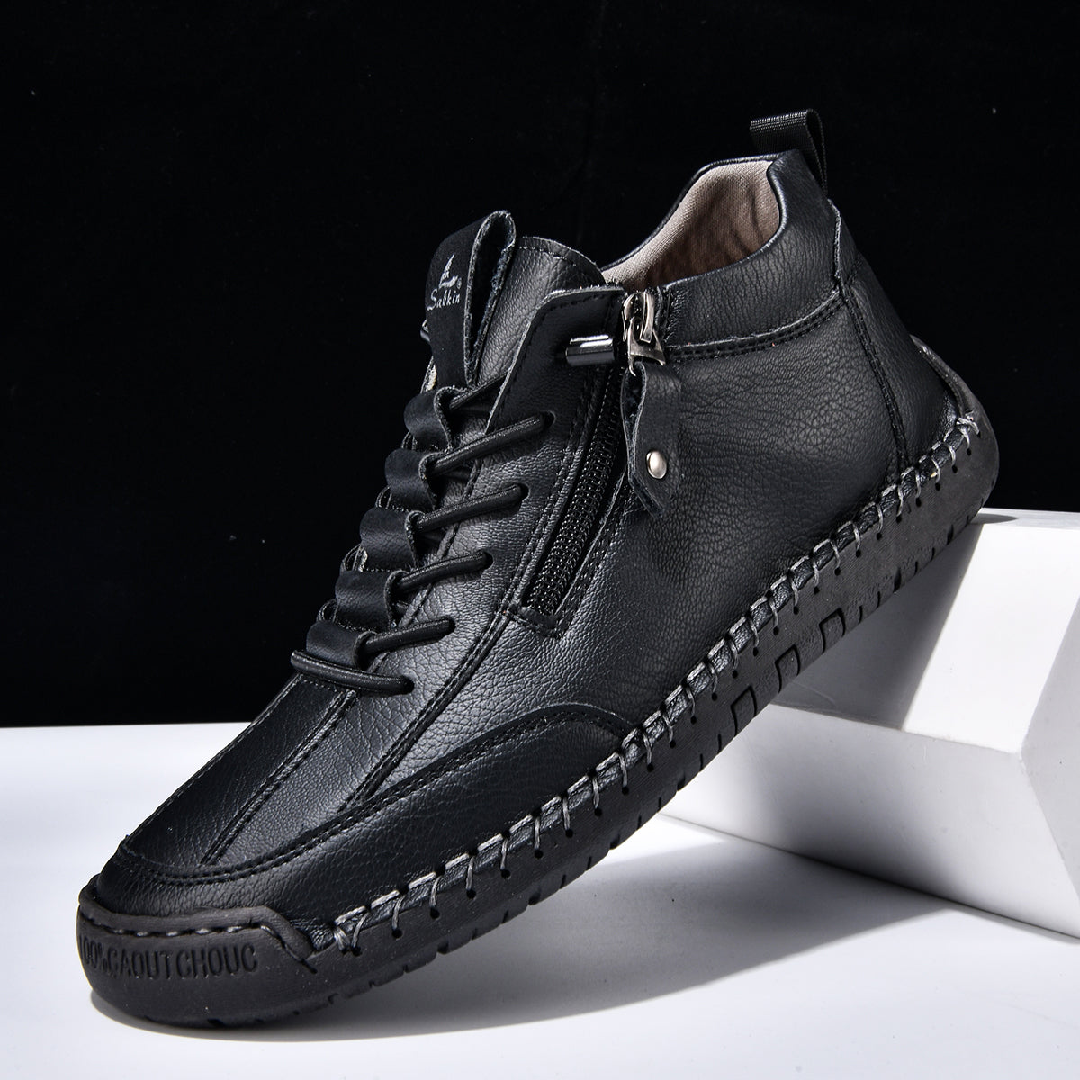 ⏰LAST DAY-70% OFF🛒Men's Outdoor Casual Leather Boots – Comfortable for Walking & Driving