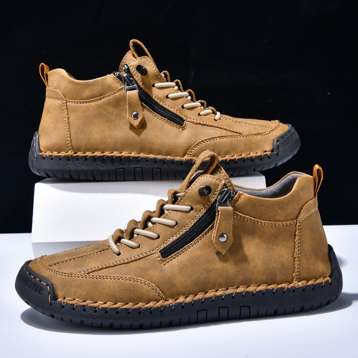 ⏰LAST DAY-70% OFF🛒Men's Outdoor Casual Leather Boots – Comfortable for Walking & Driving