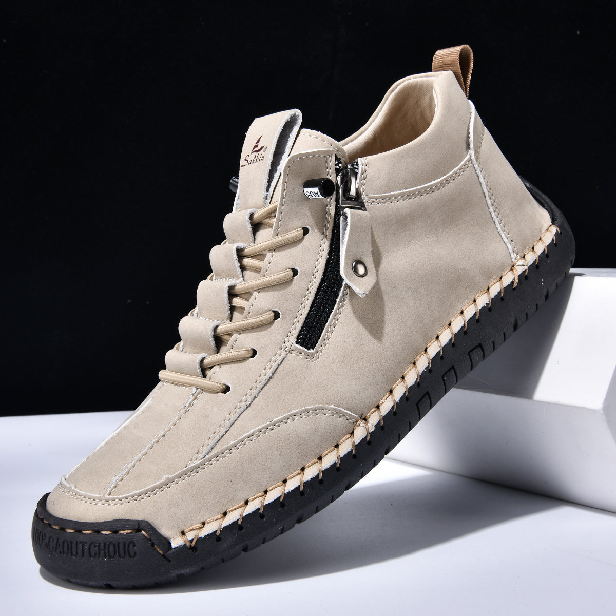 ⏰LAST DAY-70% OFF🛒Men's Outdoor Casual Leather Boots – Comfortable for Walking & Driving
