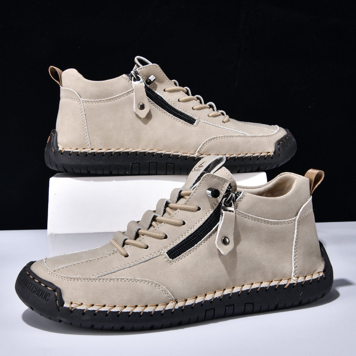 ⏰LAST DAY-70% OFF🛒Men's Outdoor Casual Leather Boots – Comfortable for Walking & Driving