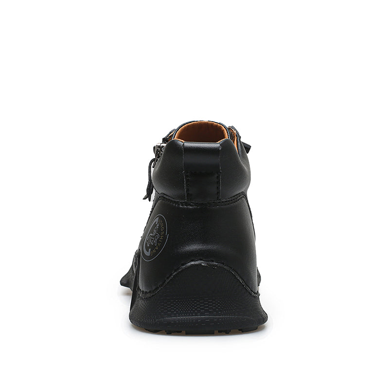 Men's Handmade Premium Leather Slip-On Driving Boots – Wide Toe, Arch Support, Waterproof, Non-Slip & Pressure-Relief Comfort