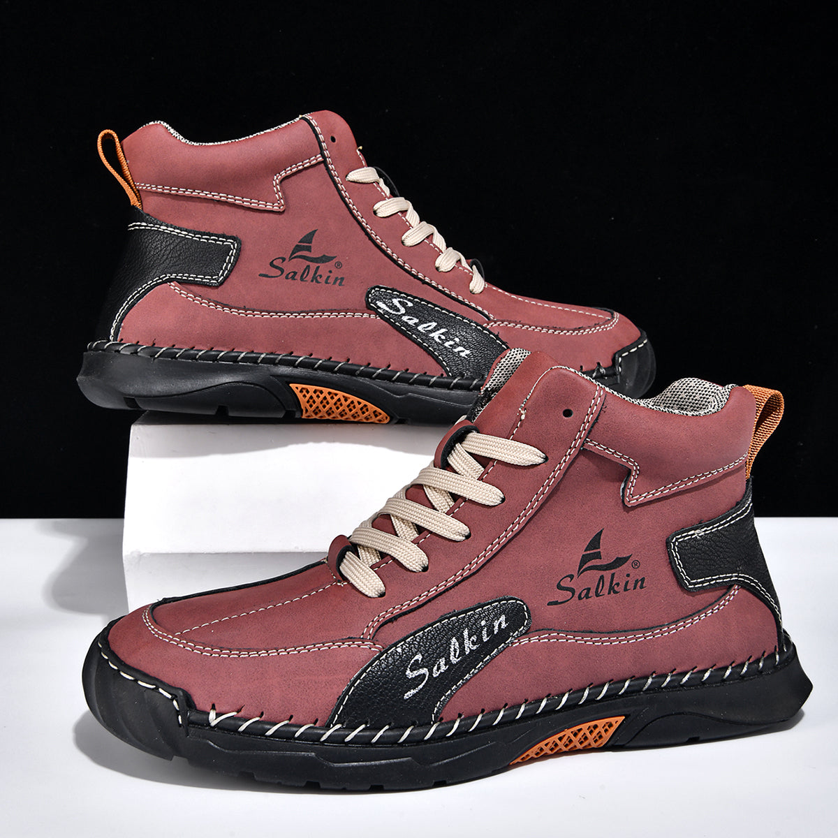 Men's Orthopedic Leather Shoes - Wide Toe | Waterproof | Structured Support | Non-Slip | Anti-Wear | Comfortable