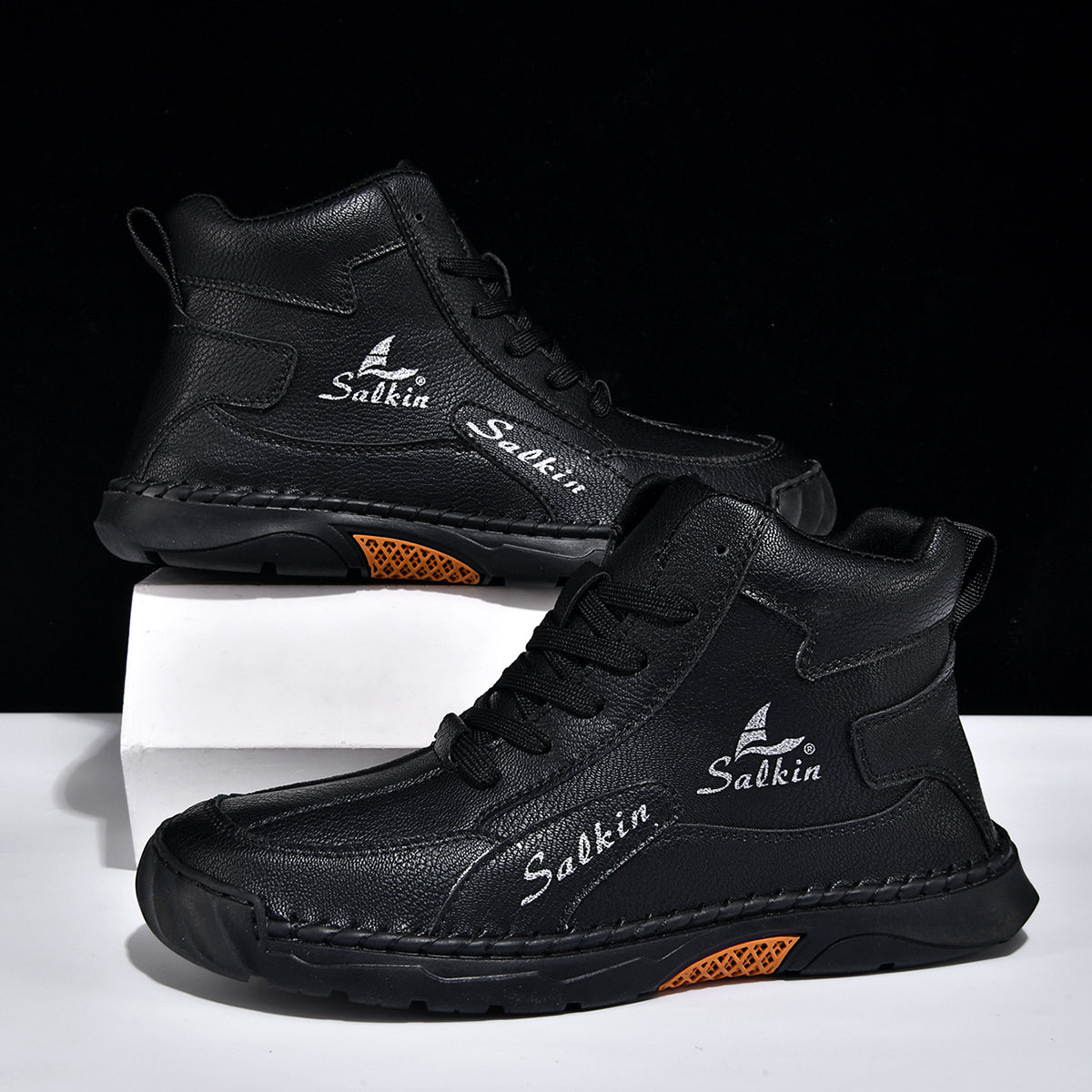 Men's Orthopedic Leather Shoes - Wide Toe | Waterproof | Structured Support | Non-Slip | Anti-Wear | Comfortable