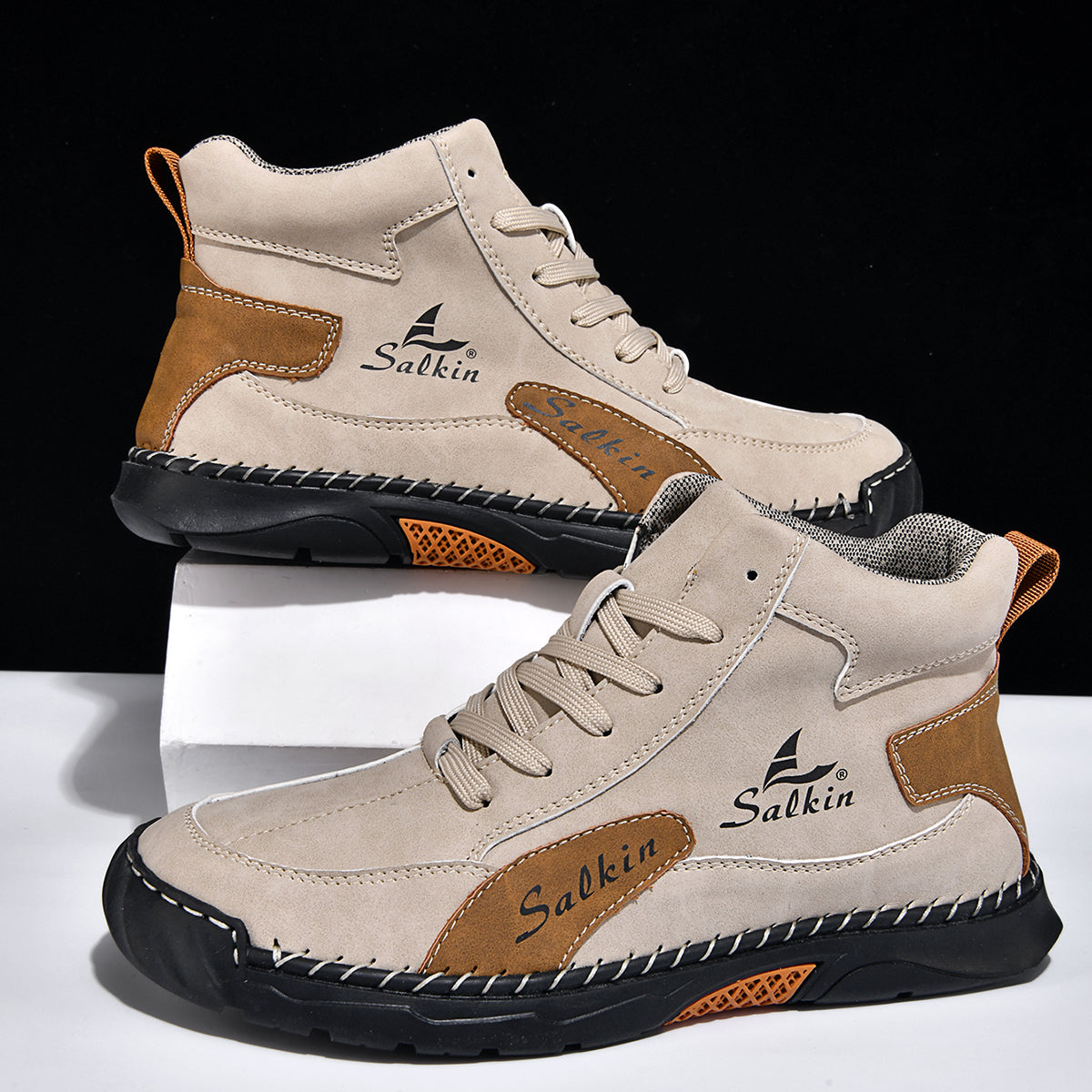 Men's Orthopedic Leather Shoes - Wide Toe | Waterproof | Structured Support | Non-Slip | Anti-Wear | Comfortable