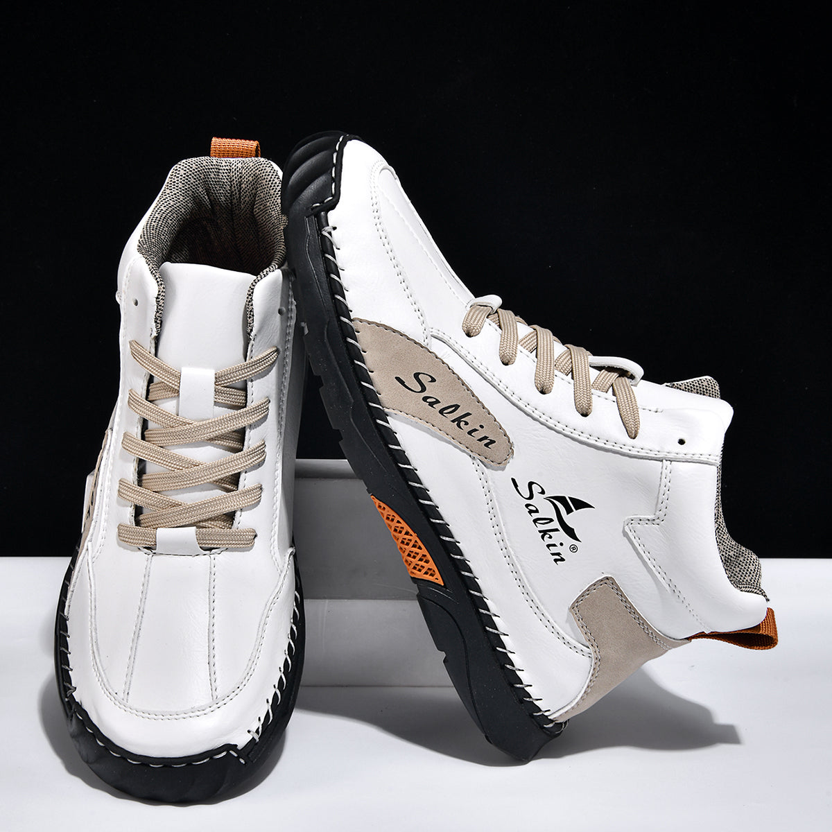 Men's Orthopedic Leather Shoes - Wide Toe | Waterproof | Structured Support | Non-Slip | Anti-Wear | Comfortable