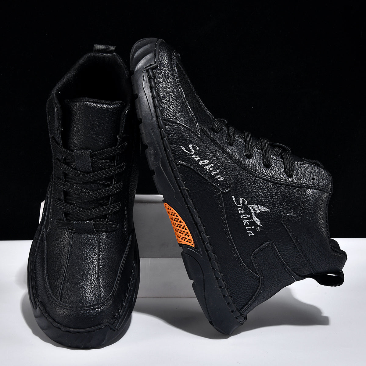 Men's Orthopedic Leather Shoes - Wide Toe | Waterproof | Structured Support | Non-Slip | Anti-Wear | Comfortable
