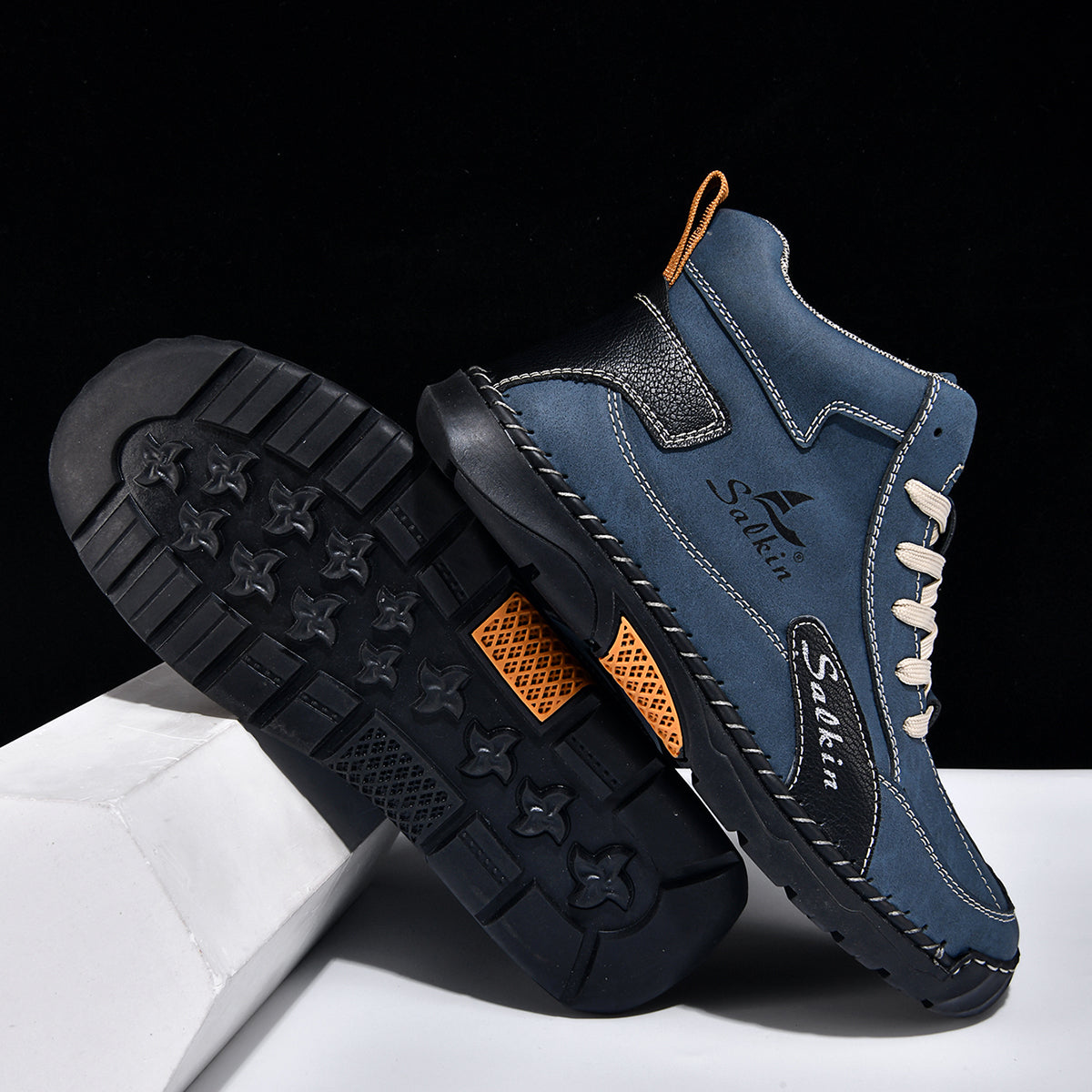 Men's Orthopedic Leather Shoes - Wide Toe | Waterproof | Structured Support | Non-Slip | Anti-Wear | Comfortable