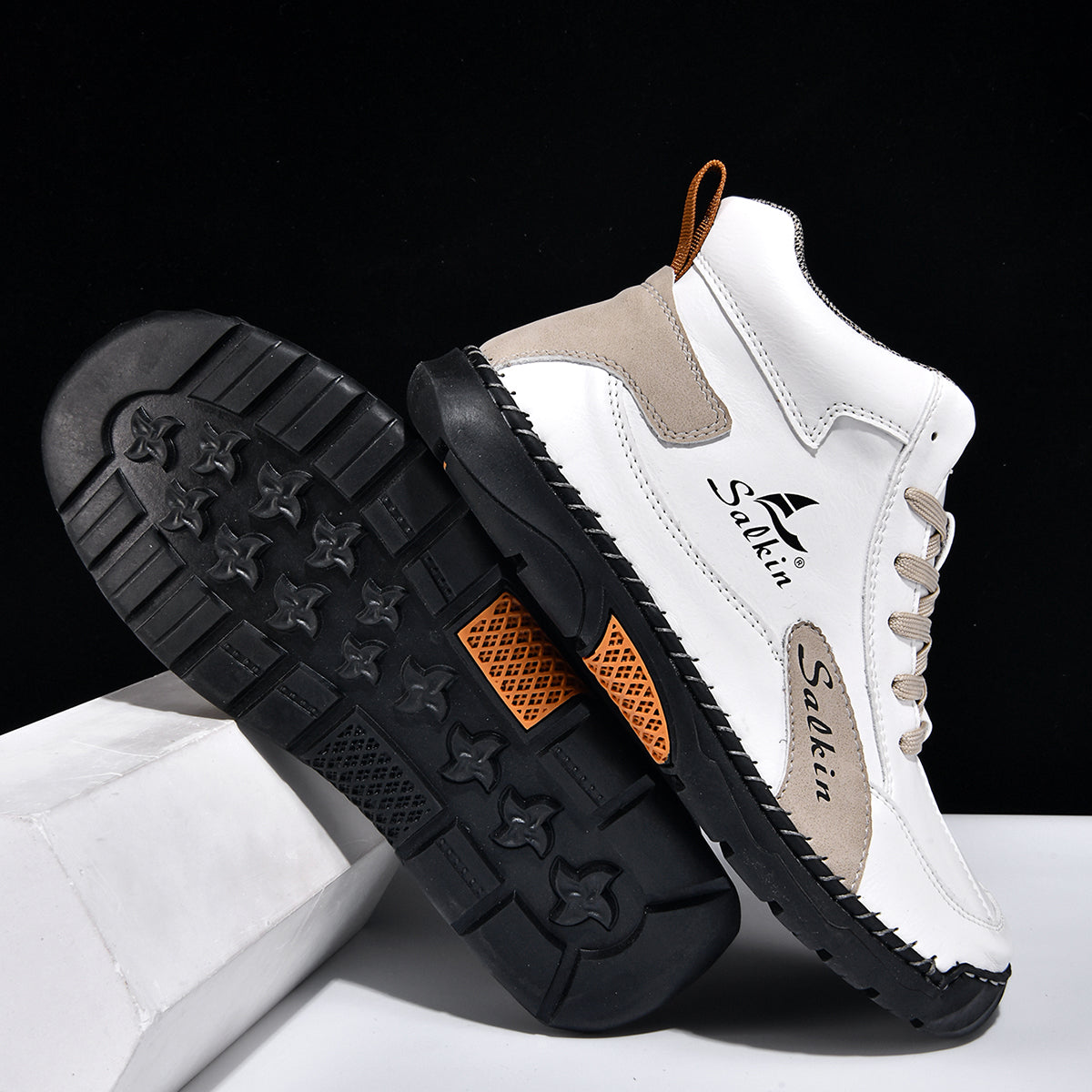 Men's Orthopedic Leather Shoes - Wide Toe | Waterproof | Structured Support | Non-Slip | Anti-Wear | Comfortable