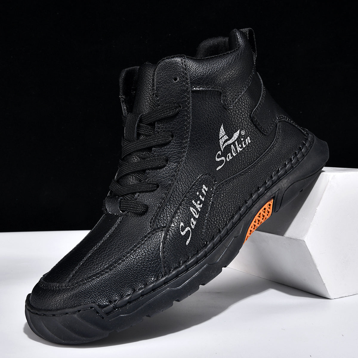 Men's Orthopedic Leather Shoes - Wide Toe | Waterproof | Structured Support | Non-Slip | Anti-Wear | Comfortable