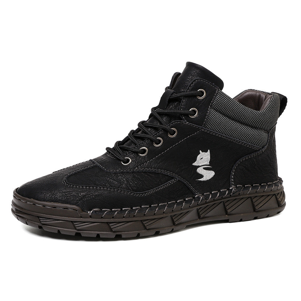 ⏰Limited Time Sale 70% OFF - Men's Handmade Leather Boots - Wide Toe Arch Support Aankle Support