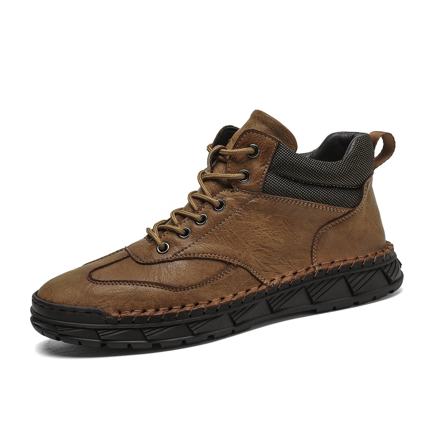 ⏰Limited Time Sale 70% OFF - Men's Handmade Leather Boots - Wide Toe Arch Support Aankle Support