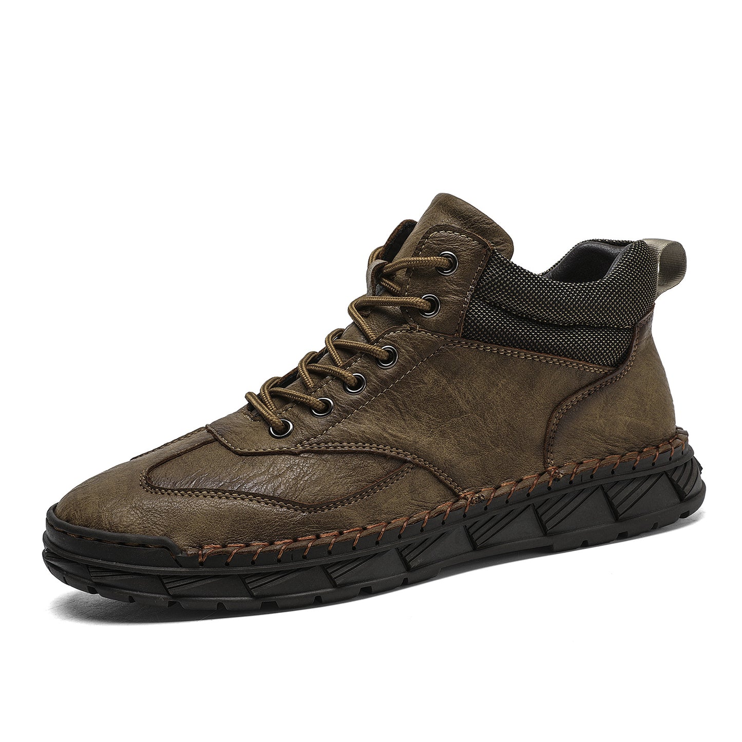 ⏰Limited Time Sale 70% OFF - Men's Handmade Leather Boots - Wide Toe Arch Support Aankle Support