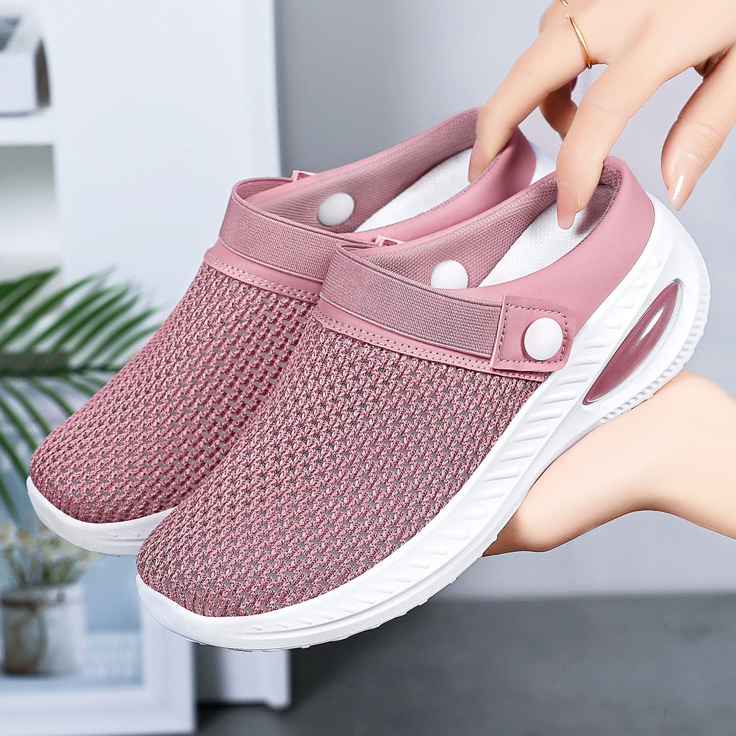 2026 New Women's Mule Sneakers - 2-Way Wear, Non-Slip & Shock-Absorbing