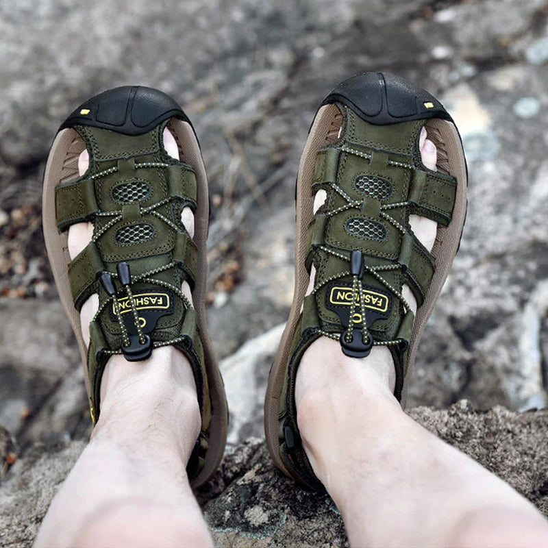 🎁 Don’t Miss 50% -The 2026 'Walking on Clouds' Leather Sandal That Thousands of Men Are Switching To