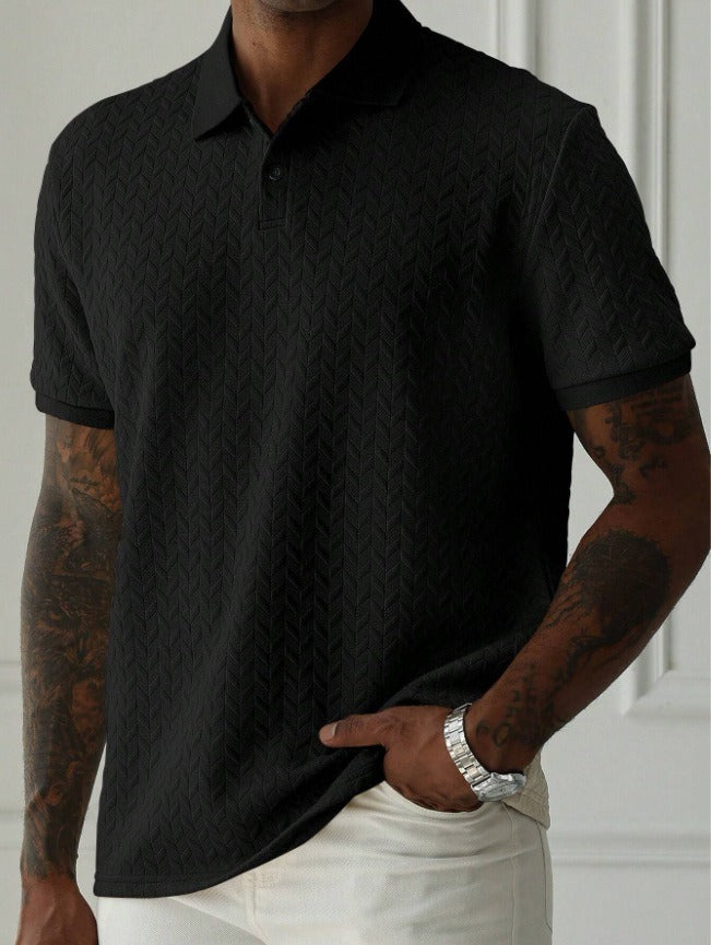 Timeless Men's Polo Shirt with Modern Lapel Collar