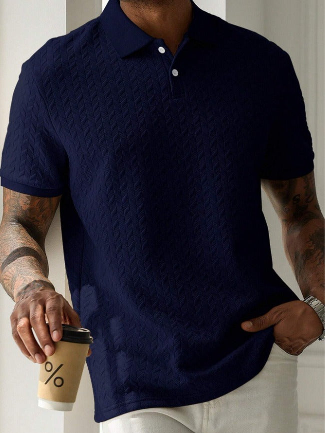 Timeless Men's Polo Shirt with Modern Lapel Collar