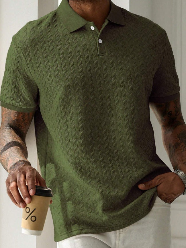 Timeless Men's Polo Shirt with Modern Lapel Collar