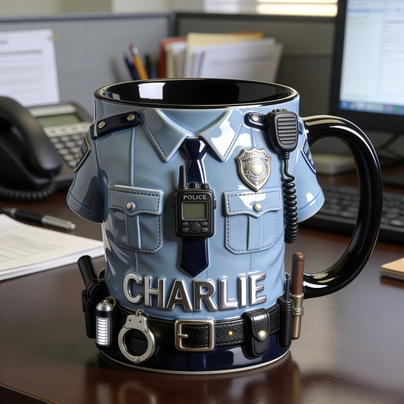 Personalized Police Uniform-Style Mug