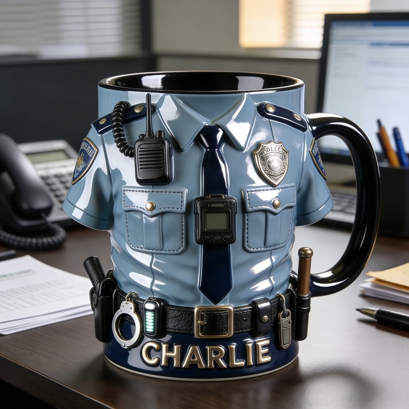 Personalized Police Uniform-Style Mug