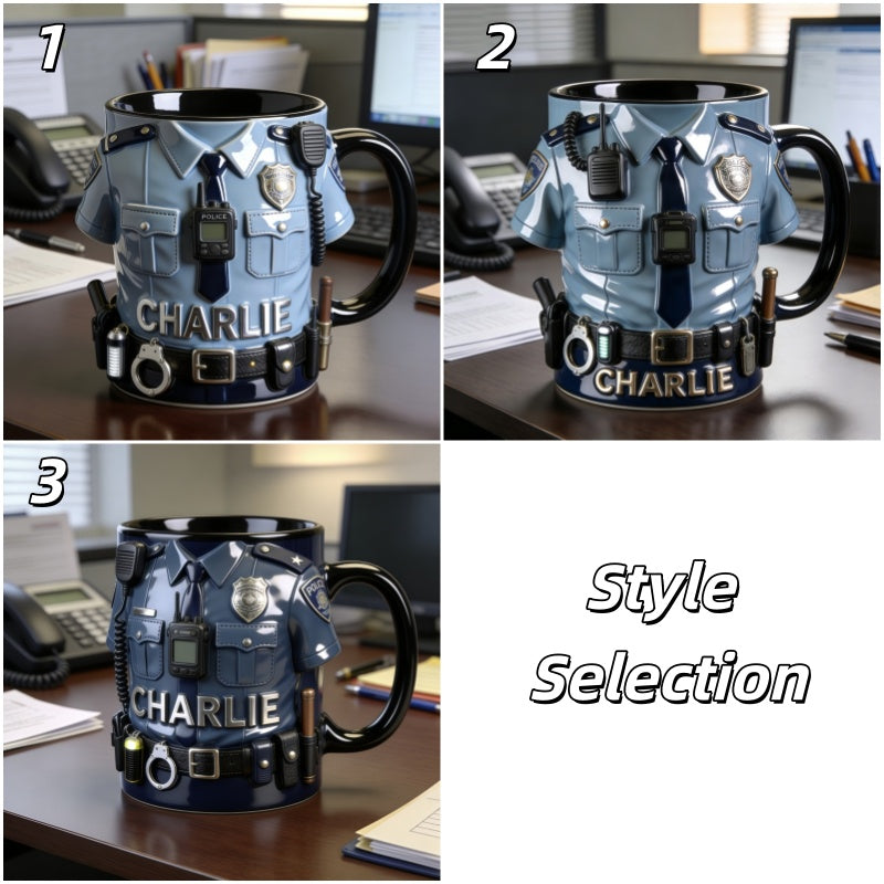 Personalized Police Uniform-Style Mug
