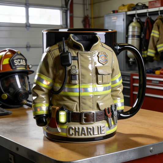 Personalized Firefighter Uniform Mug