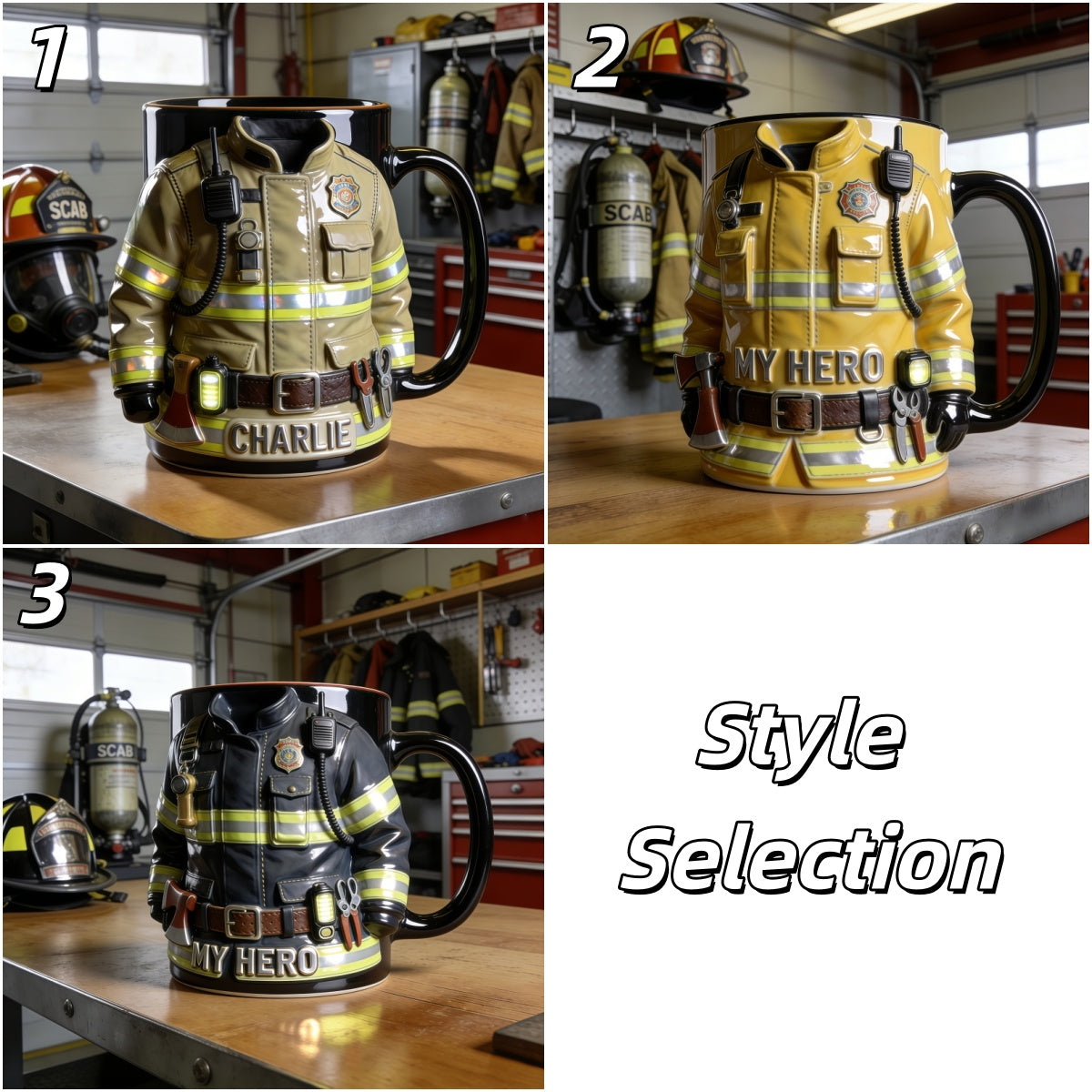 Personalized Firefighter Uniform Mug