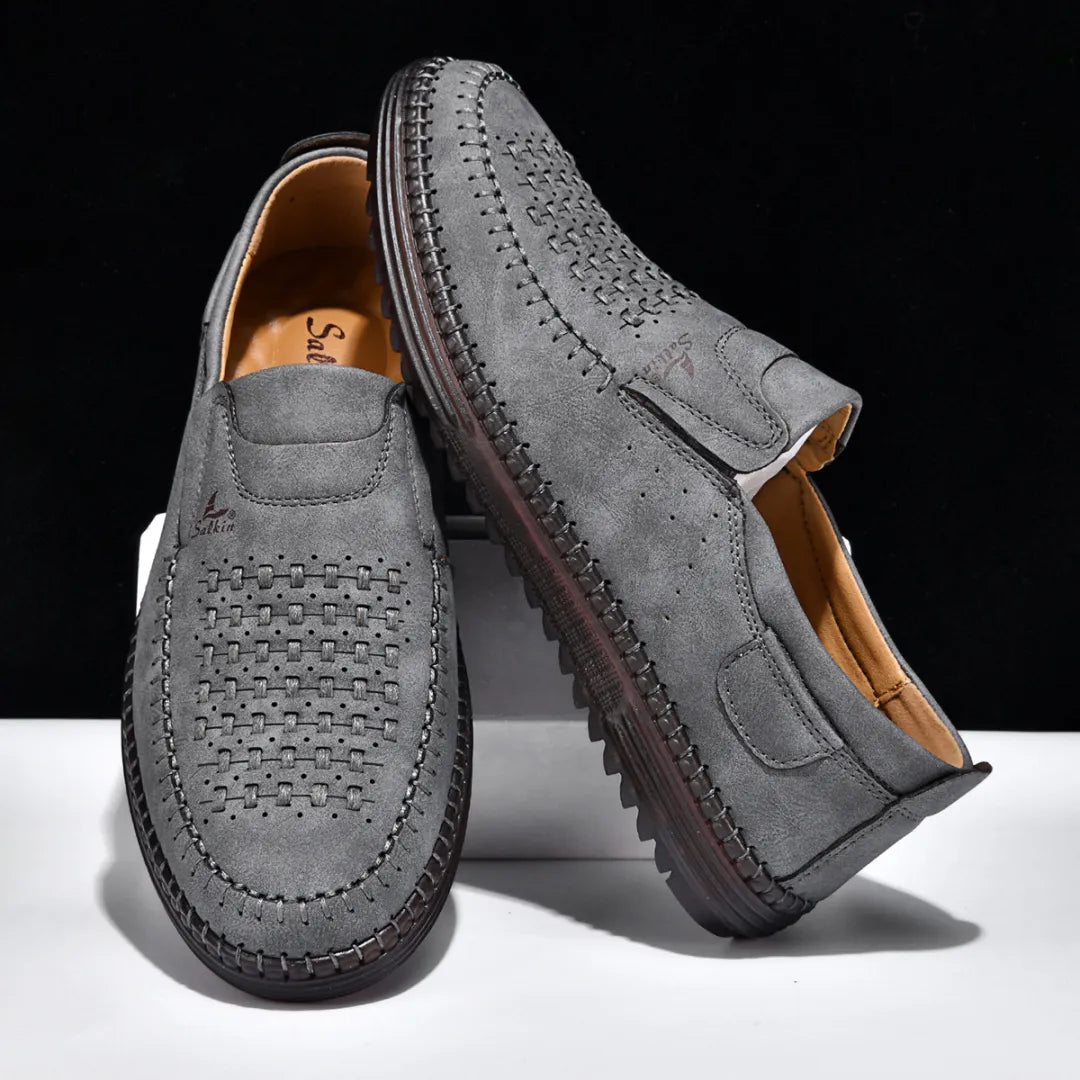 ⏰Limited Time 60% OFF - Men's Premium Cowhide Breathable Slip-On Driving Shoes