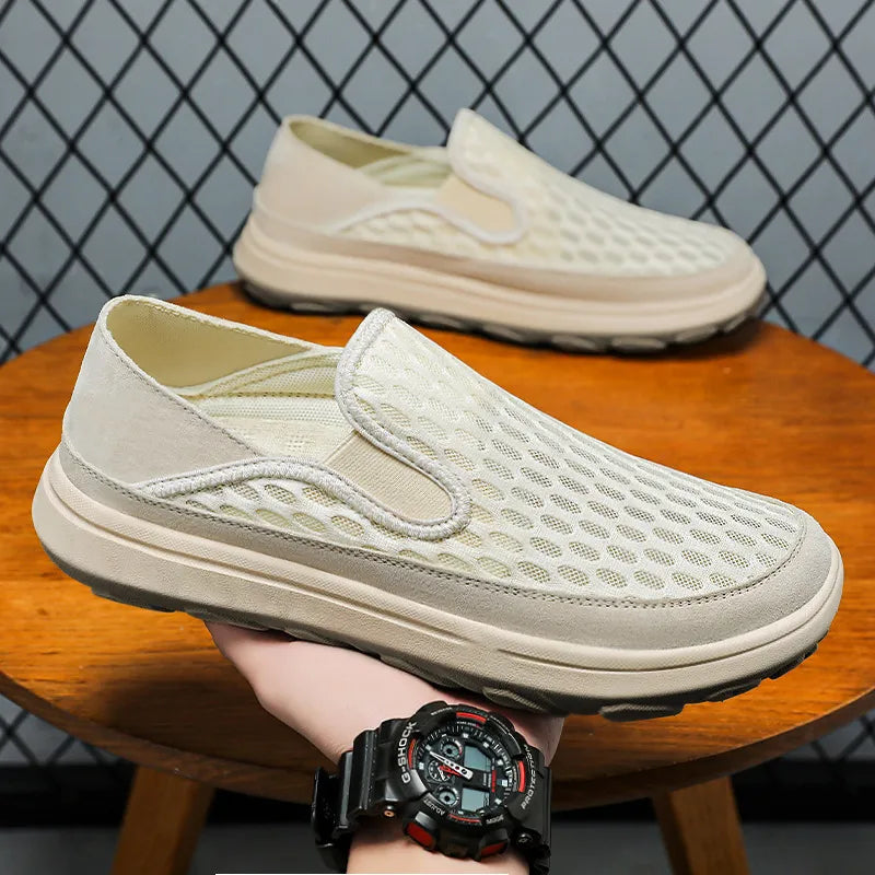 Shoes Men'S Casual Shoes Summer New Style Feiwei Breathable Non-Stinky Casual Shoes Soft Sole Lightweight