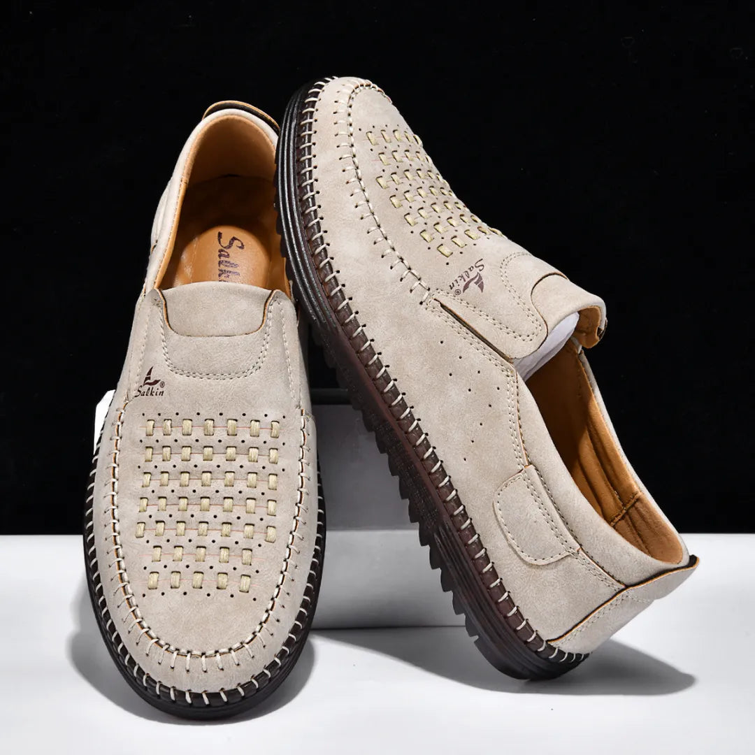 ⏰Limited Time 60% OFF - Men's Premium Cowhide Breathable Slip-On Driving Shoes