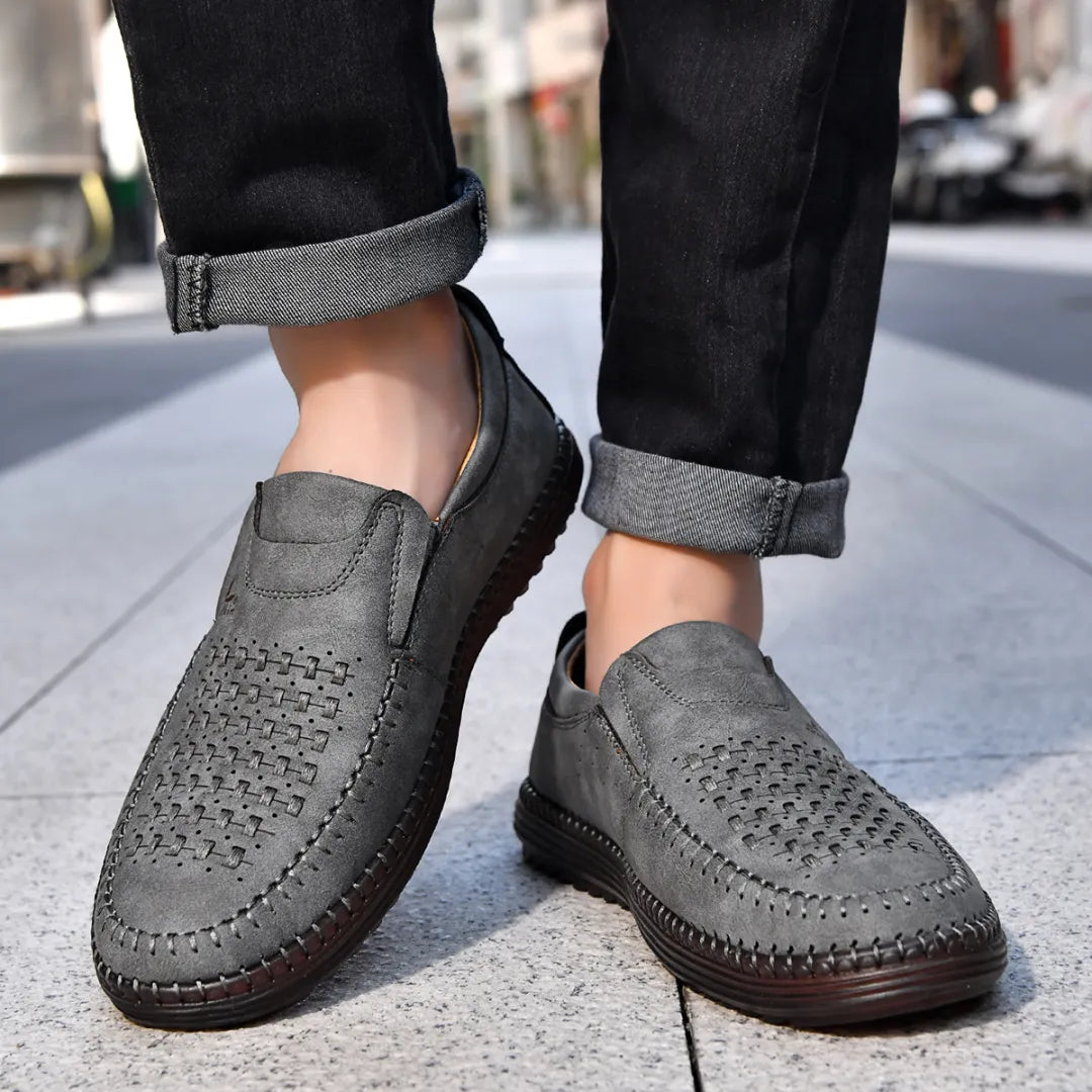 ⏰Limited Time 60% OFF - Men's Premium Cowhide Breathable Slip-On Driving Shoes