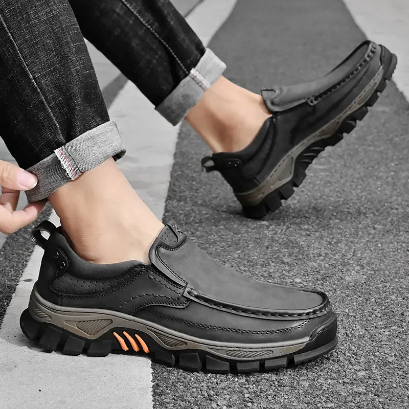 ⏰Promotion 50% OFF - Men's Orthopedic Comfortable Casual Genuine Leather Slip On Loafers
