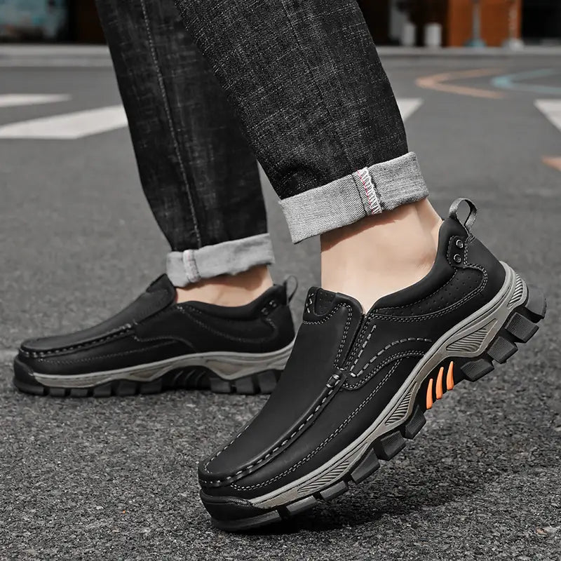 ⏰Promotion 50% OFF - Men's Orthopedic Comfortable Casual Genuine Leather Slip On Loafers