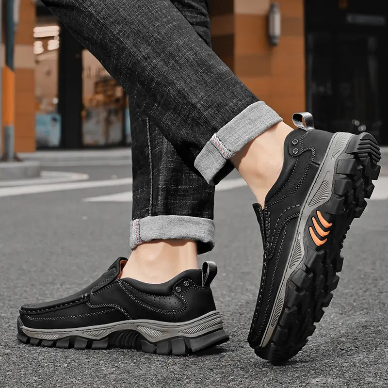 ⏰Promotion 50% OFF - Men's Orthopedic Comfortable Casual Genuine Leather Slip On Loafers