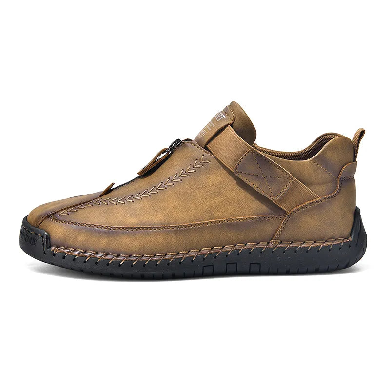 ⏰Limited Time Sale 70% OFF - Men's Premium Leather Slip-On Boots – Ideal Gift for Dad, Husband or Friend | Wide Toe, Arch Support, Waterproof, Pressure Relief, Non-Slip