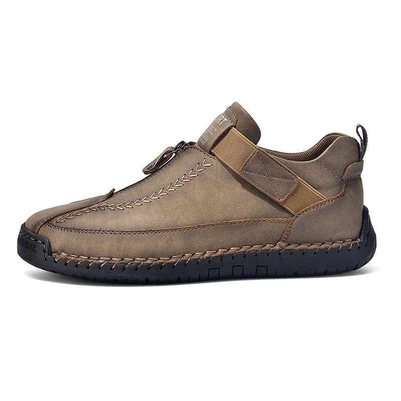 ⏰Limited Time Sale 70% OFF - Men's Premium Leather Slip-On Boots – Ideal Gift for Dad, Husband or Friend | Wide Toe, Arch Support, Waterproof, Pressure Relief, Non-Slip