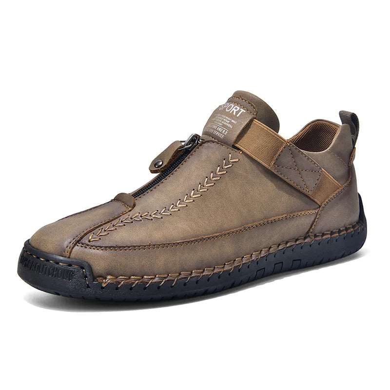 ⏰Limited Time Sale 70% OFF - Men's Premium Leather Slip-On Boots – Ideal Gift for Dad, Husband or Friend | Wide Toe, Arch Support, Waterproof, Pressure Relief, Non-Slip